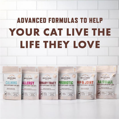 Rocco & Roxie Senior Cat Hip & Joint Supplements - Chicken Flavored Glucosamine Joint Supplement for Cats, Cat Arthritis Pain Relief, with Green Lipped Mussel, Made in USA, Over 300 Crunchy Chews