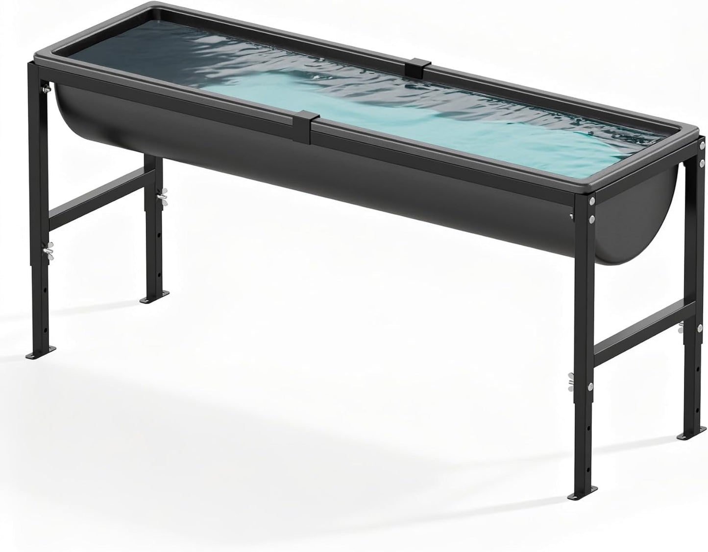 Animal Waterer 11 Gallon, Livestock Water Trough with Adjustable Stand, Easy to Assemble and Carry, Feeding Goat, Sheep, Horse, Dog in Farm