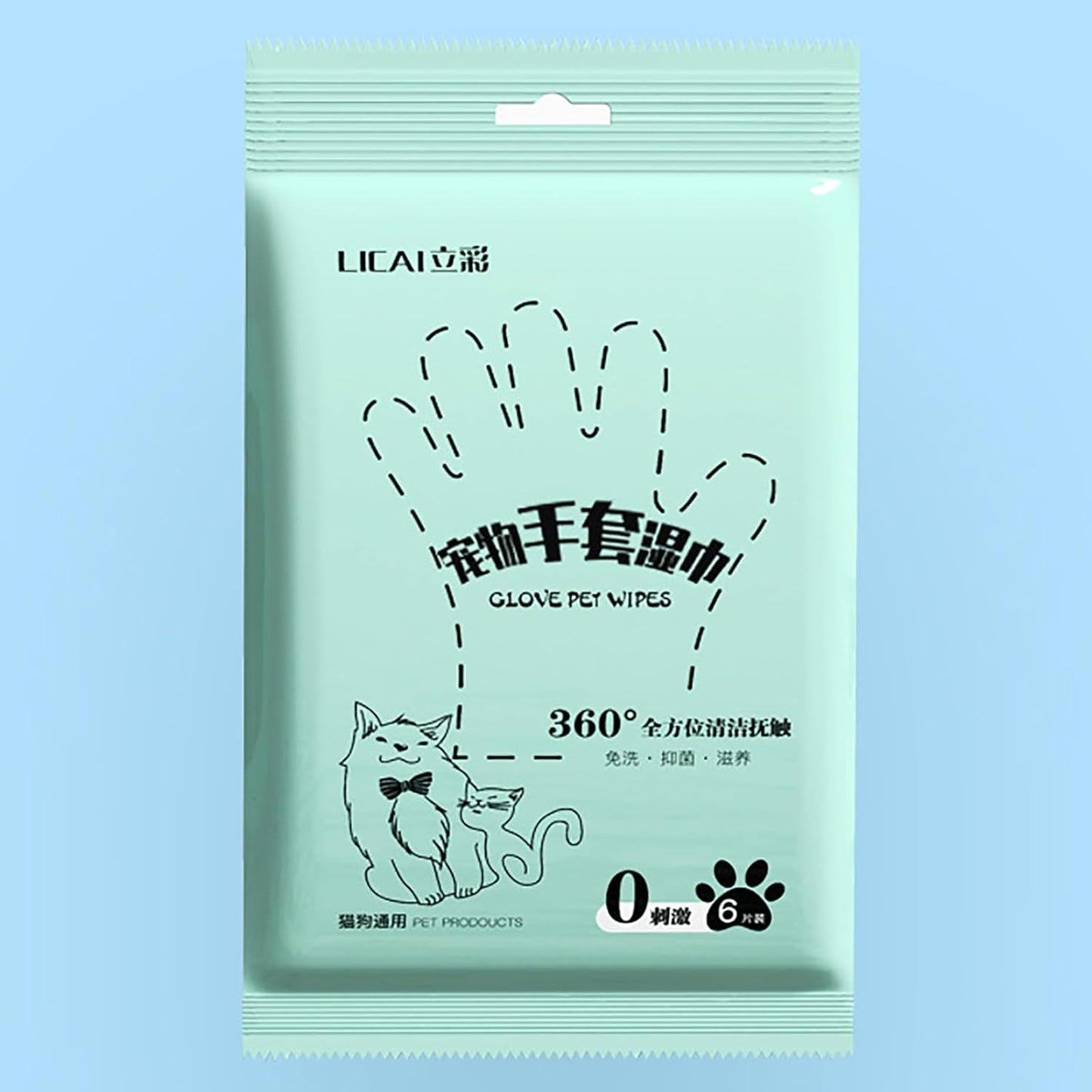 E I F E R 30-Pack Pet Cleaning Glove Wipes, Disposable Dog Bathing & Deodorizing Wipes, Cat Grooming Wipes, Dry Shampoo Pet Wipes, Plant-Based Formula, Non-Woven Fabric, Individually Wrapped