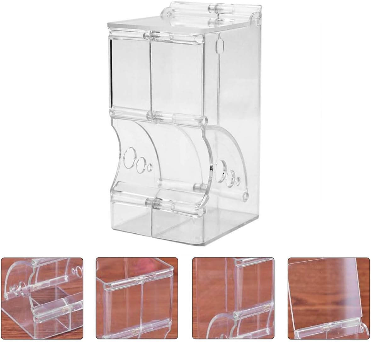 Automatic Hamster Food Feeder Cage Bowl Anti-Spill Food Dispenser with Fixing Clip for Squirrels Hedgehogs and Guinea Pigs Small Animal Feeding Supplies