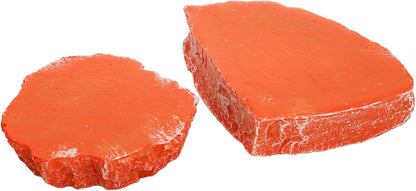 Frcctre 4 Pack Reptile Food Dish with Feeding Tongs, Resin Reptile Water Dish Food Bowl Feeding Terrarium Bowl for Leopard Gecko Lizard Tortoise Hermit Crab Bearded Dragon Chameleon, Orange