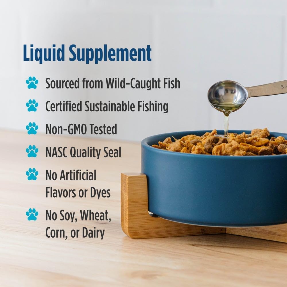 Nordic Naturals Omega-3 Pet, Unflavored - 16 oz - 1380 mg Omega-3 Per Teaspoon - Fish Oil for Large to Very Large Dogs with EPA & DHA - Promotes Heart, Skin, Coat, & Immune Health