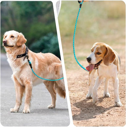 Dog Leash with Padded Handle, Slip Lead Leashes Strong No Pull Training Rope Highly Reflective Threads for Medium Large Dogs,Red,6 FT