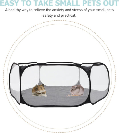 ERINGOGO Foldable Hexagonal Pet Playpen Fence, Breathable Safety Playpen with Wear-Resistant Polyester Mesh, Small Indoor Puppy and Cat Pen for Escape Prevention and Play