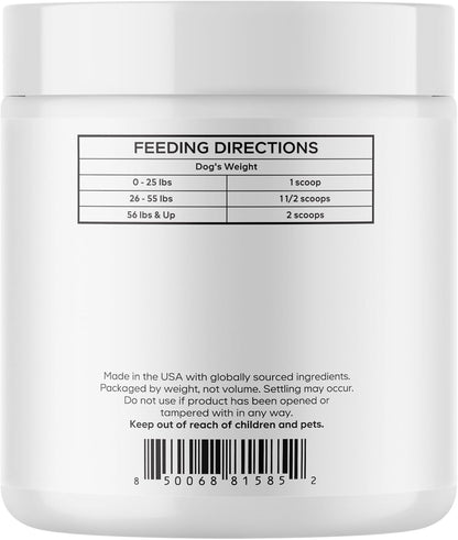 Beef Bone Broth Powder for Dogs Supplement – Grass-Fed Beef with Canine Probiotics (Bacillus coagulans & Bacillus subtilis) - Canine Joint & Gut Wellness Support – All Breeds & Sizes – 3.17 oz
