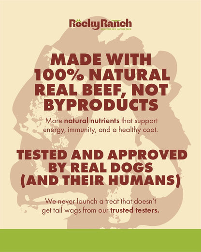 Rocky Ranch, Large Collagen and Bully Braided Stick, Beef Flavor, 3.53 oz, Adult Dog, Natural Chew Treats, Dental Care, High Protein. 1 Count. No additives