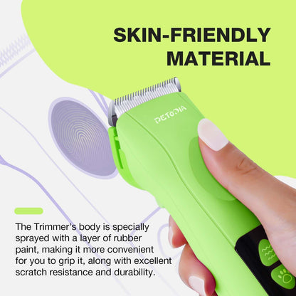 Professional Dog Clippers for Grooming, Low Noise Electric Quiet Dog Grooming Kit, Rechargeable Cordless Dog Shaver Clippers, with 9mm Blade for Dogs Cats Pets (Green)
