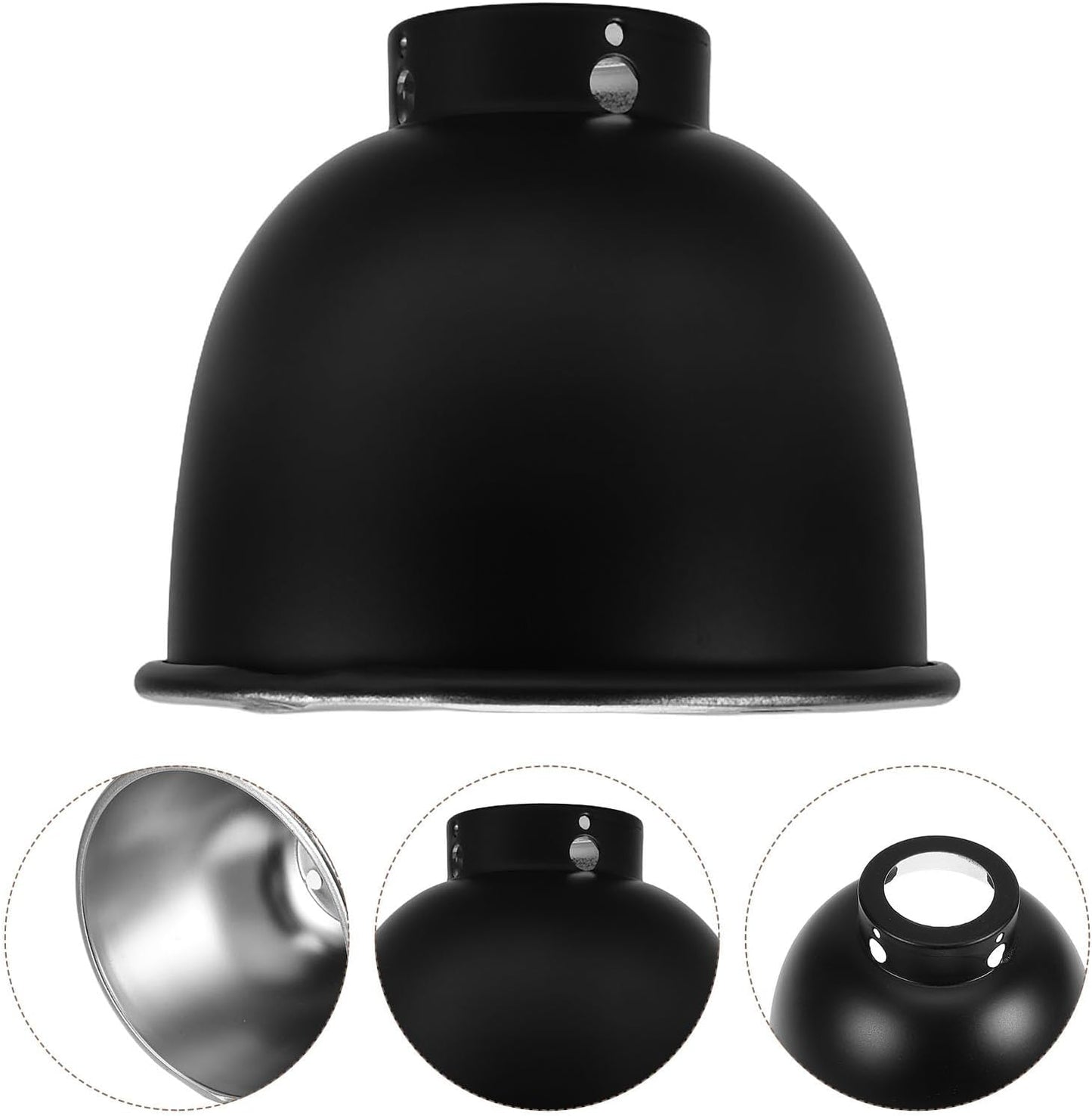 Reptile Dome Lamp Shade Heating Lampshade Metal Reflective Cover 5.5 Inch for Glass Terrarium Heat Bulbs Suitable for Turtle Lizard Pet Habitats