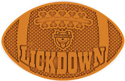 BigMouth Inc Touchdown Lick Mat for Pets - Non-Slip Durable Dog and Cat Pad - Perfect for Anxious Pets and Distraction During Grooming or Bathing