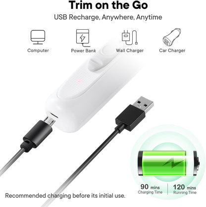 Dog Paw Trimmer with LED Light, Rechargeable Cordless Electric Grooming Clippers, Low Noise Pet Hair Shaver for Small Dogs Cats Trimming Around Paws, Eyes, Ears, Face, Rump