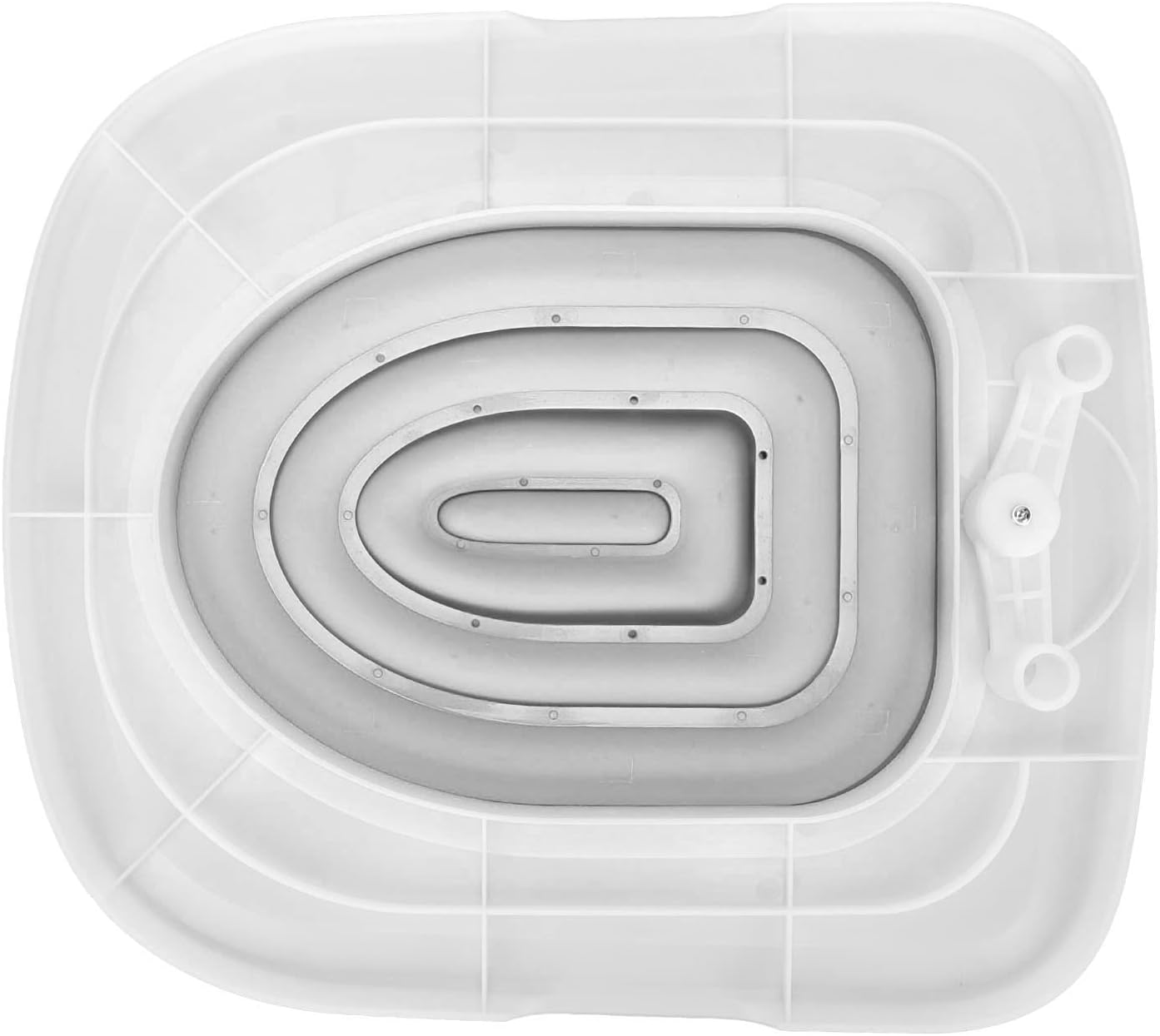 Cat Toilet Training Kit, Reusable Universal Cats Potty Toilet Trainer System, Teach Kitty How to Use Toilet Bowl, Professional Cat Urinal Seat Trainer for Home (White Tray, 1 Gray Inner Support)