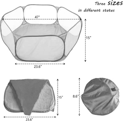 Small Animals Playpen, Portable Pop-up Open Interactive Pet Tent, Indoor Outdoor Fence for Rabbits, Guinea Pig, Hamster, Chinchillas, Kittens, Puppies