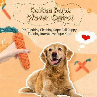 Dog Chew Knot Toy, Puppy Rope Toys, Rope Ball Knot Training Teeth Dogs Treats Toys, Featuring Giraffe,Orange, Carrot, and Duck-Shaped Ropes Toys Suitable for Puppies to Small Dogs