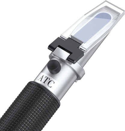 AUTOUTLET Refractometer Saltwater Aquarium for Seawater,Pool,Tank,Testing,Marine Fishkeeping, 0-100PPT & 1.000-1.070 Salinity Tester with ATC Function Hydrometer Specific Gravity Salinity Meter Kit