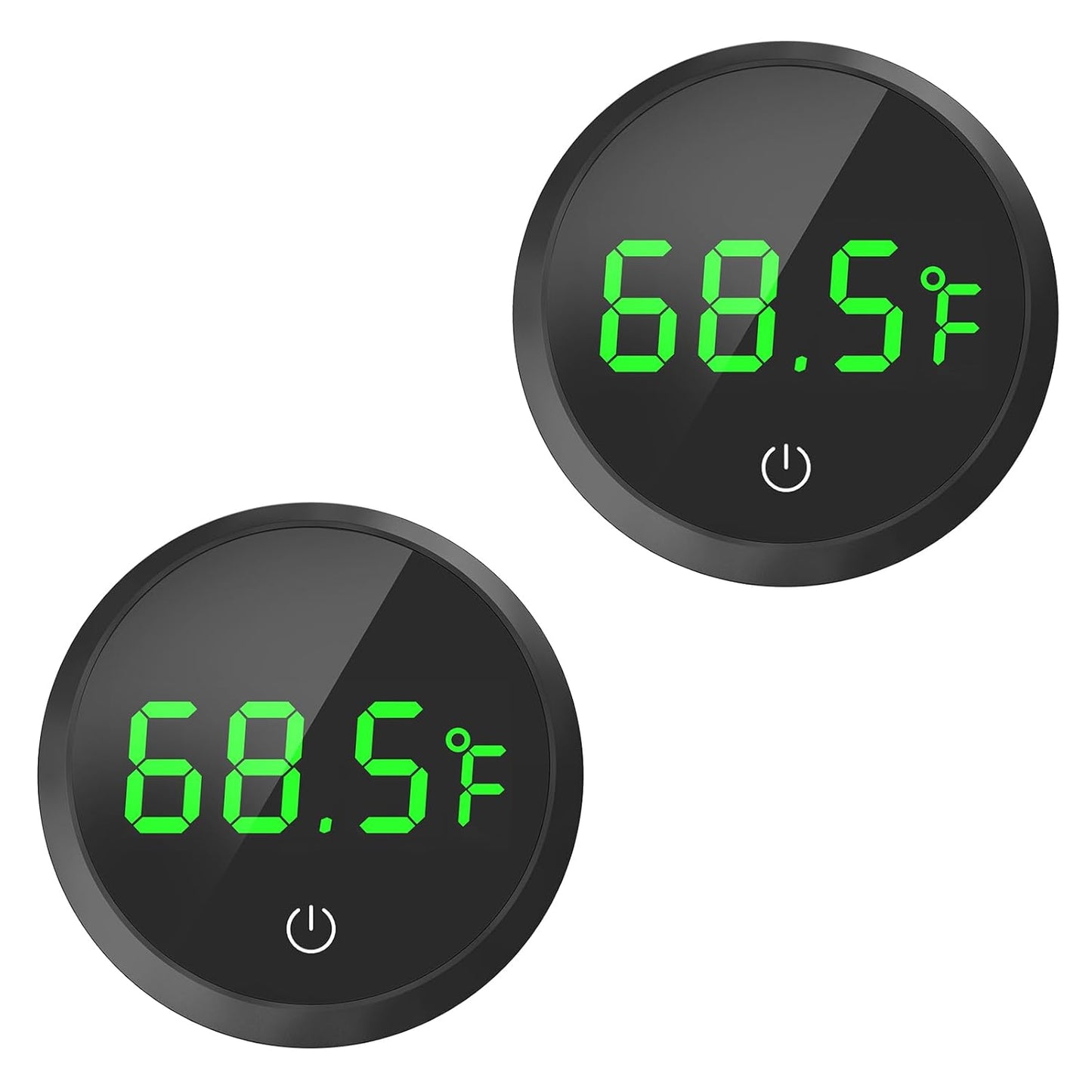 QZQ Fish Tank Thermometer Aquarium Thermometer Wireless Touch Stick Digital Aquarium Thermometer LED Display ±1°F for Monitoring The Fish Tank Aquarium Temperature Accessories (2 Pack Black)