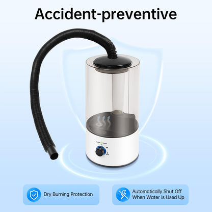 4L Pet Electric Humidifier with Extended Hose,Adjustable Reptile Humidifiers,3 Spray Levels Quiet Fogger,for Reptiles Amphibians(White)