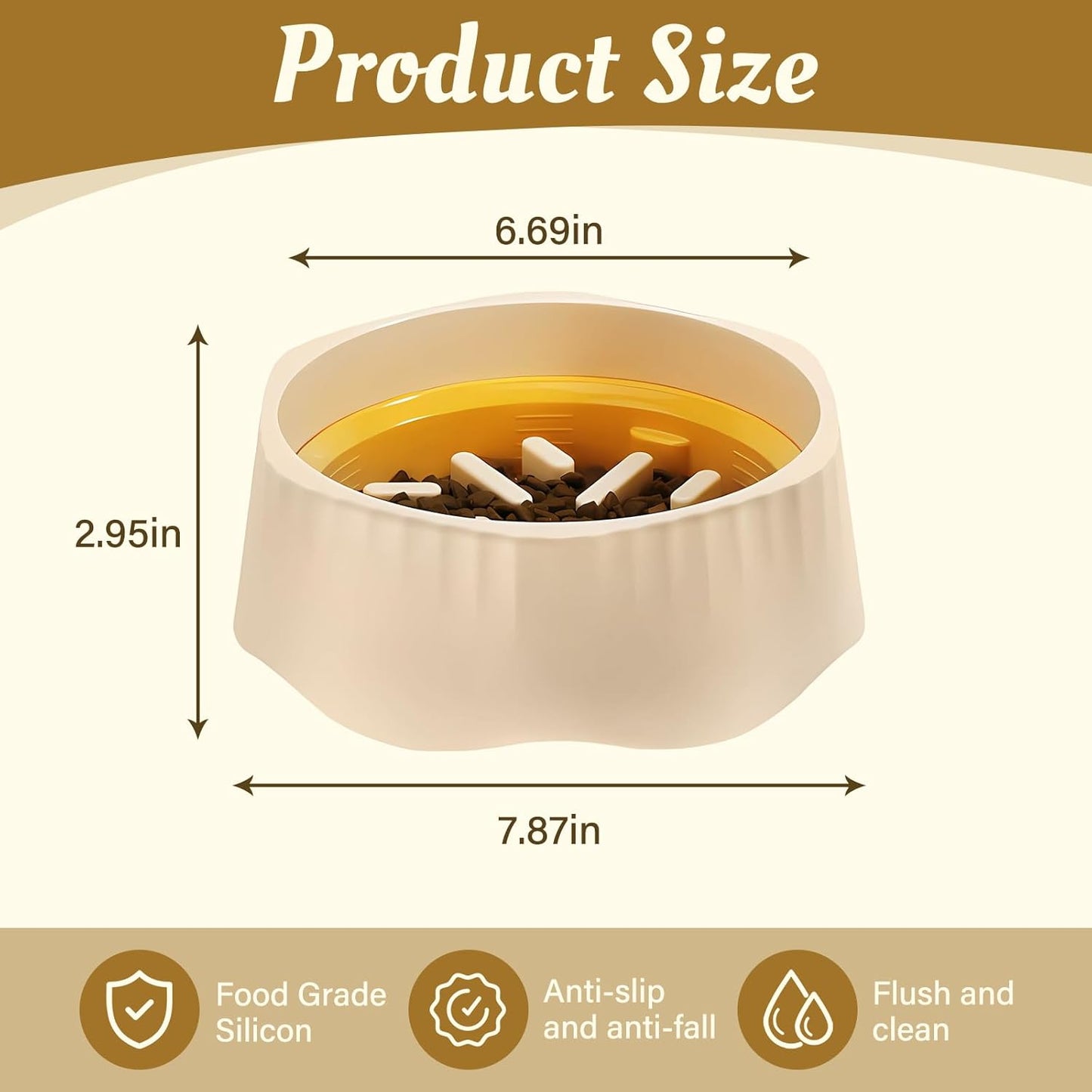 Slow Feeder Dog Bowls,Anti-Choking Puzzle Dog Food Bowl, Anti Gulping Healthy Eating, Non Slip Puzzle Puppy Cat Bowl, Effectively Reduce Overeating, Normal Feeding and Slow Food 2 in 1, Blue