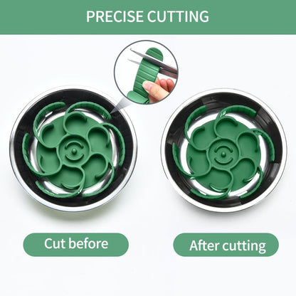 Slow Feeder Dog Bowls Insert,Third Generation upgradedSuper Firm Eating Bowl（Cuttable） for Large Breed and Medium Small Size Compatible with Regular Elevated Metal Glass Dog Bowl (Green)
