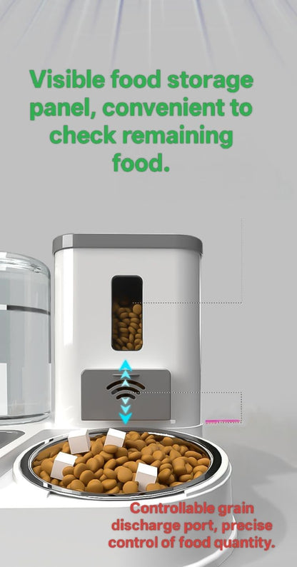 Green Living Pet Automatic Feeder,Water Feeder:Self-Balancing Environmental Feeder Solution