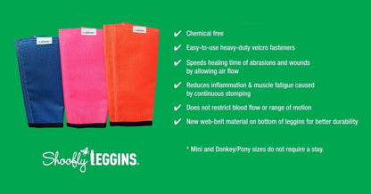 SHOOFLY Horse Leggins, Prevent Paintful Fly Bites, Reduces Stress & Stomping, Chemical-Free Plastic Mesh Material (Orange/Medium)