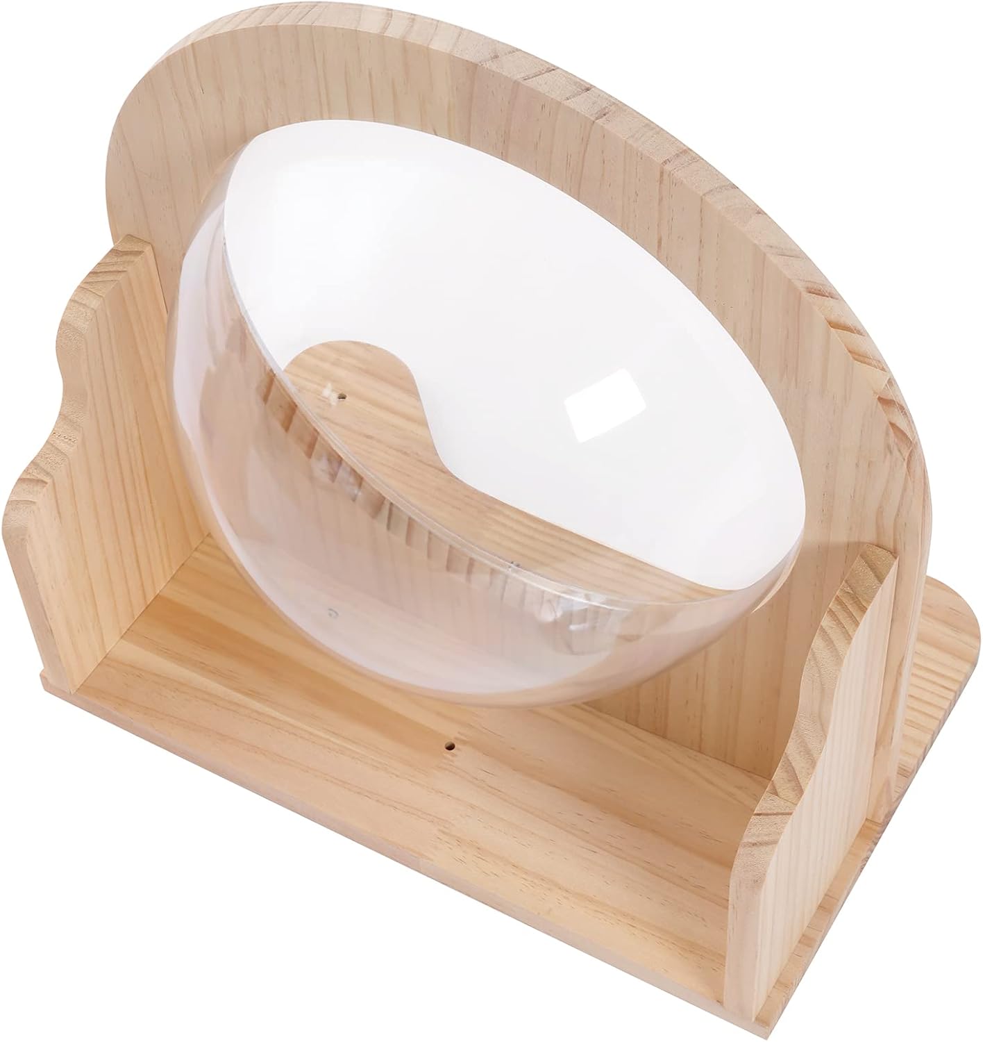 Wooden Cat Space Capsule with Jumping Platforms, Wall-Mounted Pet Bed with Acrylic Dome, Pine Wood Climbing Perch, Large Transparent House for Home, Cat Cafes, Pet Stores, Pet Hospitals