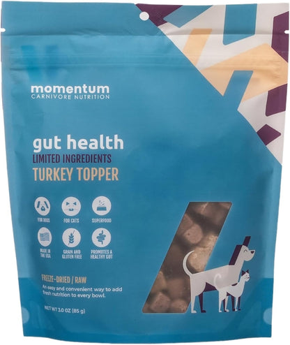 Momentum Carnivore Nutrition Freeze-Dried Wellness Topper 3 Pack – Gut Health, Immune Health & Joint Health – Natural Functional Dog & Cat Food Toppers – Supports Digestion, Immunity & Mobility
