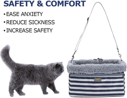 Dog Car Seats for Small Dogs, Upgrade Dog Booster Seat with Metal Frame Construction with Double-Layer Oxford, Perfect for Small Pets up to 20lbs