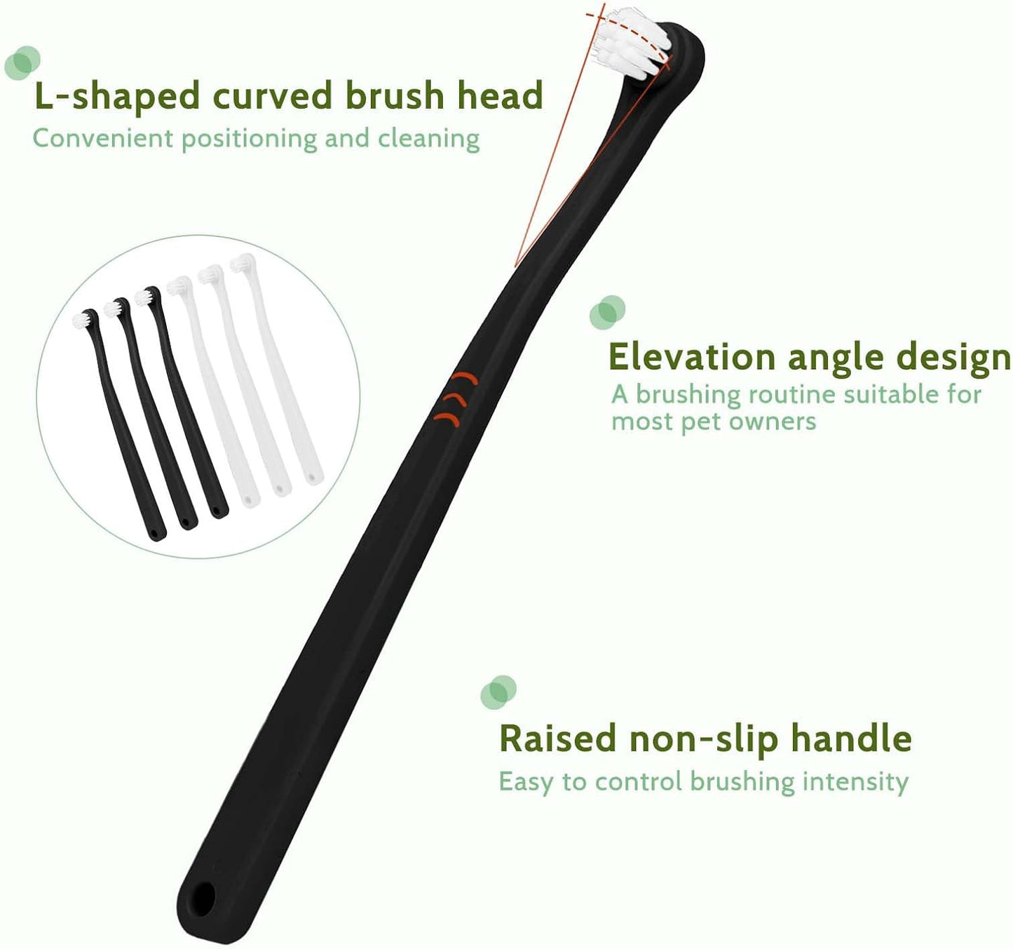 6Pcs Small Dog & Cat Toothbrush Kit - Soft Mini Brushes, Travel Portable, Deep Clean for Puppy, Kitten & Small Dog