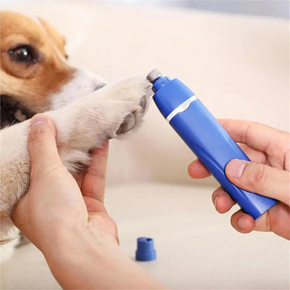 Pet Nail Grinder Dog Hair Clippers Grooming Kit，with Nail Grinder，4 in 1，Electric Trimmer，USB Rechargeable，Pet Paw Shaver(Color1)