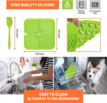 INSPECTOR TAIL Cooling Mat + String Bag + 2 Lick Mats + Collapsible Bowl + Spatula | Medium Dogs Supplies Starter Kit