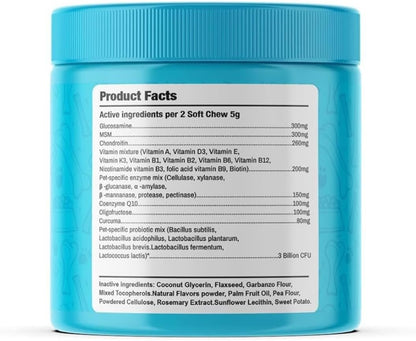 Toots 10-in-1 Multivitamin for Dogs -120ct Chicken Flavor Soft Chews for Hip and Joint, Skin and Coat, and Immune Support - Organic, Gluten-Free Dog Vitamins for All Breeds and Ages
