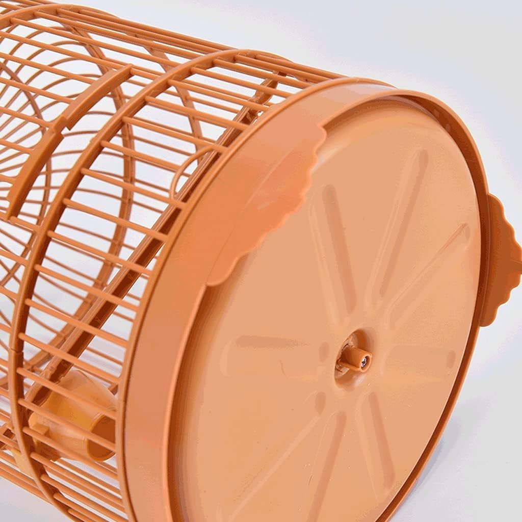 High-Strength Plastic Bird Cage, Vintage Round Birdcage with Rolling Stand, Waterproof Flight Bird Cage with Portable Hooks
