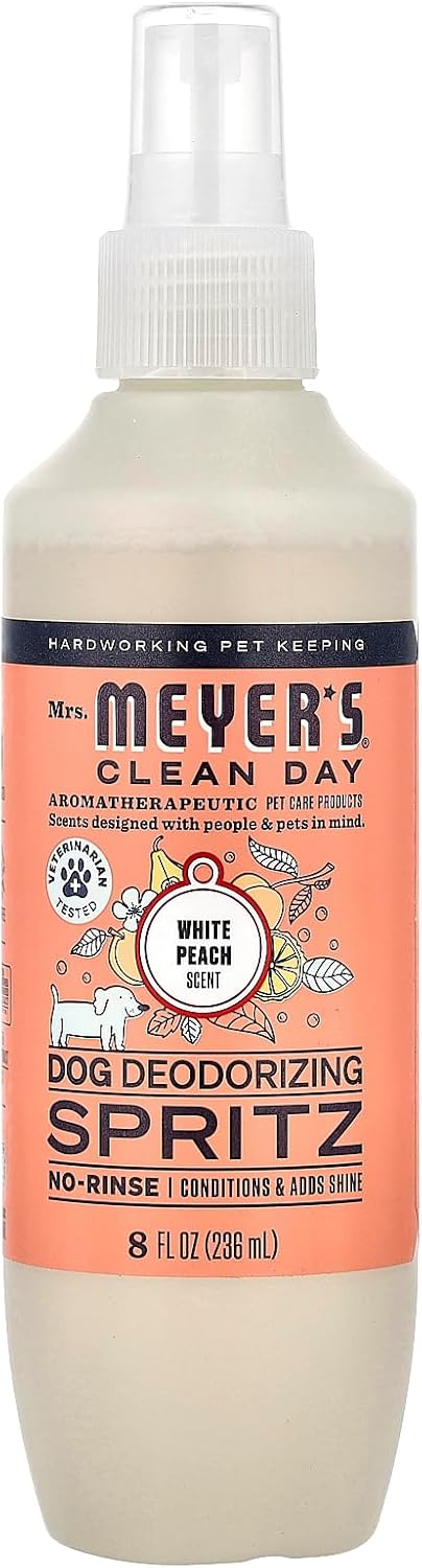 MRS. MEYER'S Clean Day Dog Deodorizing Spray, White Peach Scent, 8oz