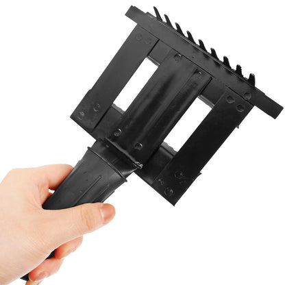 Horse Grooming Brush and Livestock Fur Scraper Metal Itch-Relief Comb Thickened Black for Animal Hair Cleaning and Pet Horse Care