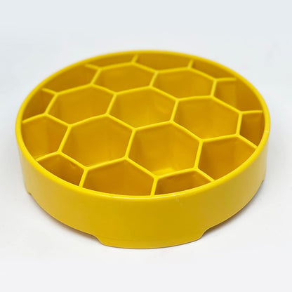 SodaPup Honeycomb Enrichment Bowl – Durable Slow Feeder Bowl Made in USA from Non-Toxic, Pet-Safe, Food Safe Material for Mental Stimulation, Slowing Down Eating, Healthy Digestion, & More