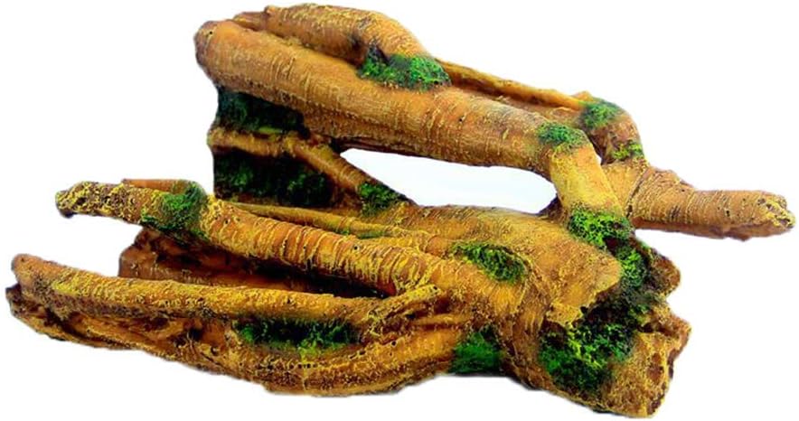 SLOCME Aquarium Resin Tree Trunk Ornament - Fish Tank Wood House Decor, Betta Fish or Other Pets Can Swim Through The Branches