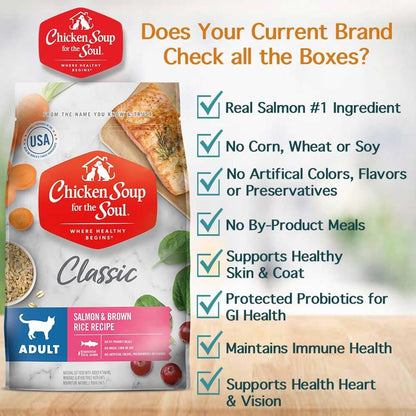 Chicken Soup for Soul Pet Food Indoor Cat - Tuna & Brown Rice, 4.5 LB Bag, All Life Stages, Dry Cat Food with Real Ingredients