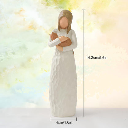 Cuayaes Cat Memorial Gifts, Orange Cat Figurines Loss of Cat Sympathy Gift for Cat Mom, Friendship Guardian Angel Statue Cat Remembrance Gifts for Women Cat Lovers