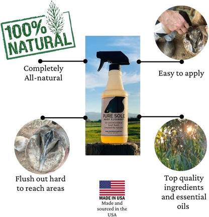 Thrush Treatment for Horses - Pure Sole Thrush Dust (2 oz.) Bundle + Pure Sole Hoof Cleanse (16 oz.)