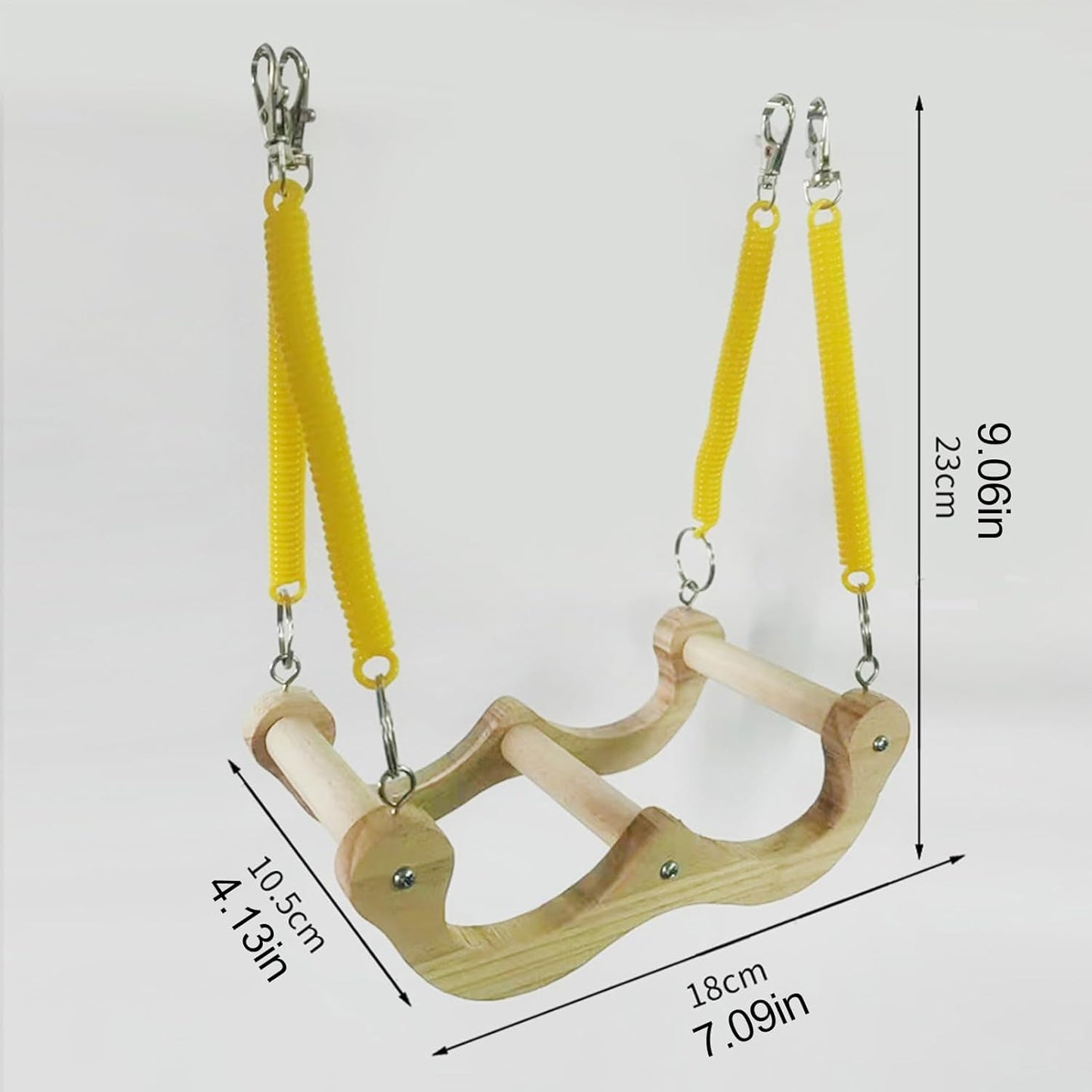 Visibility Cage Toy, Swing Wooden Spring Swing Toy for Shotet - Fun Cockatoo Hammock, Bird Feeder Activity Accessory for Waveless Lovebirds