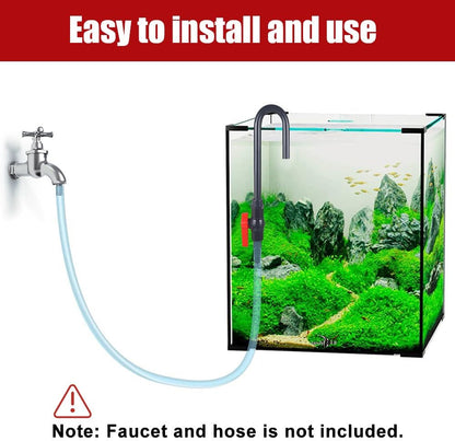 MiOYOOW Aquarium Water Changer, PVC Aquarium Water Filler Hanging Fish Tank Hook Filler with Flow Switch for 1/2“, 5/8”, 3/4” Hose