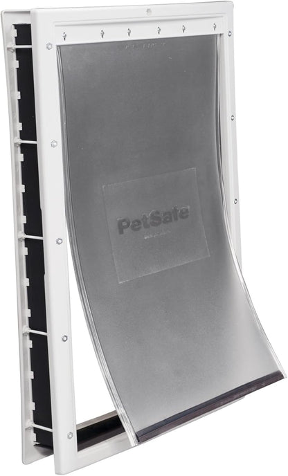 PetSafe Plastic Pet Door - Easy Install for Wood, PVC Metal & Paneled Doors - Rust-Free Plastic Frame - Flap Dimensions 13 3/4" W x 23 3/4" H - for Extra Large Dogs Weighing Up to 220 lb