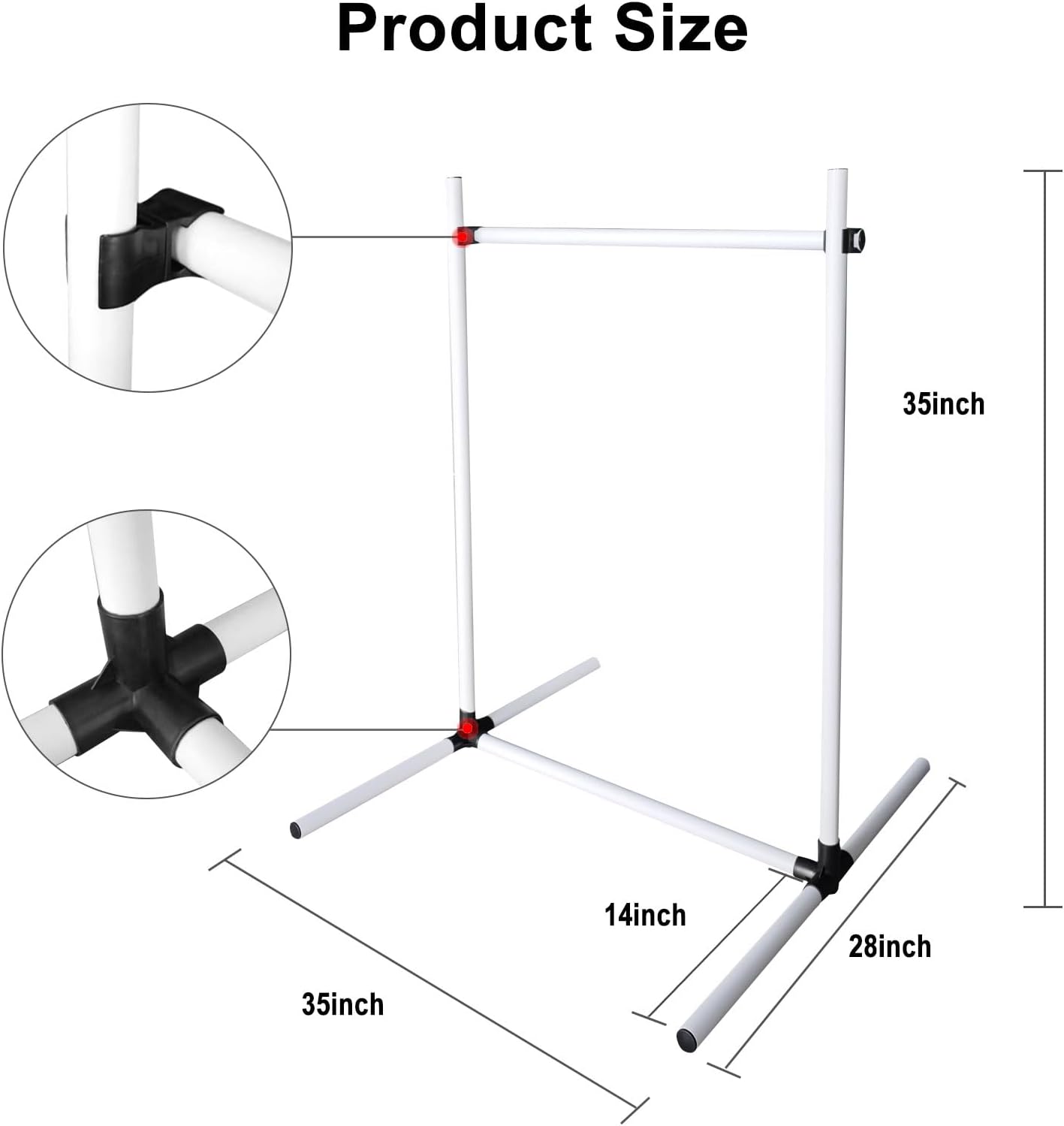 Dog Agility Jump Set with Adjustable Height Bars – Includes Carry Bag, Indoor & Outdoor Jumping Hurdles for Training, Dog Agility Course Equipment
