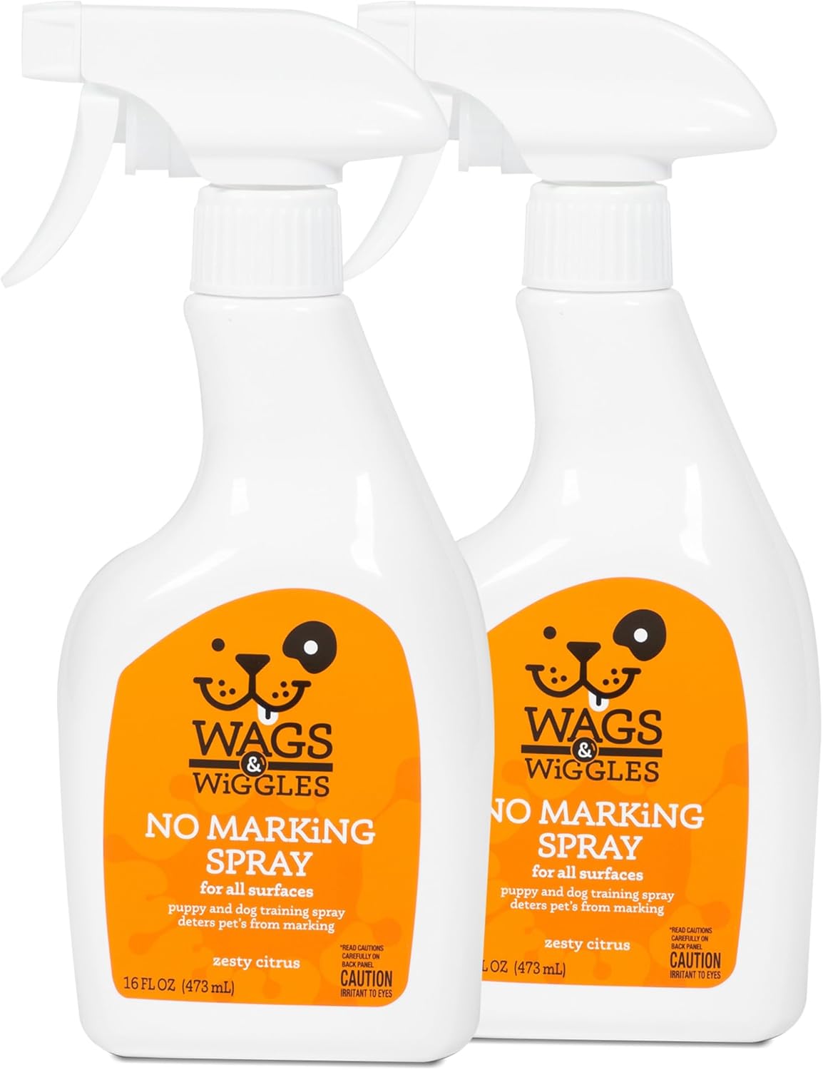 Wags & Wiggles No Marking Deterrent Training Spray for Dogs - Indoor Dog Pee Repellent & Behavior Aid, Anti Pee & Urine Deterrent, No More Marking, Ideal for Potty Training, 16 Fl Oz - 2 Pack
