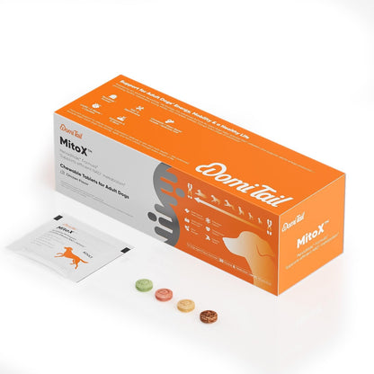 Adult Dog Nutrition Supplements – Vitality, Joint, Heart & Skin Support – with NAD+, Chondroitin, CoQ10, Astaxanthin – All Breeds 1+ – 30 Sachets, 4ct Each – Chicken Flavor