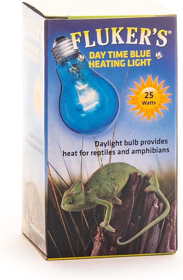 Fluker's Reptile Incandescent Blue Daylight Bulb for Reptiles and Amphibians, 25 Watt (Pack of 2)