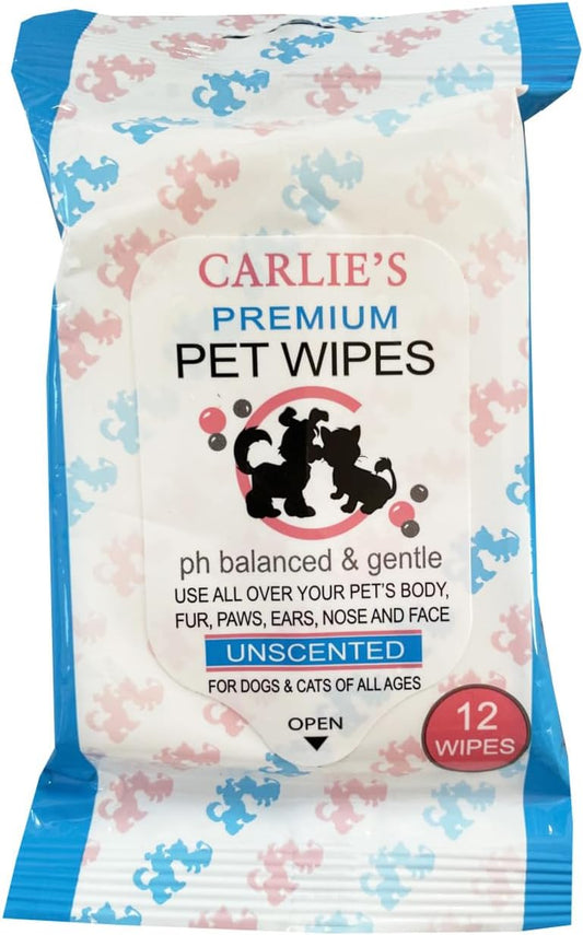 Scoochie pet Carlies Premium Multi Purpose Pet Wipes, Set of 12