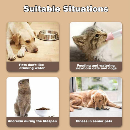 LogFaadCoi Kitten Bottle Feeding Kit for Nursing, Milk Bottles for Feeding Newborn Puppies,Anti-chocking Design,with 2 Syringes and 10pcs Replaceable Nipples (Purple)