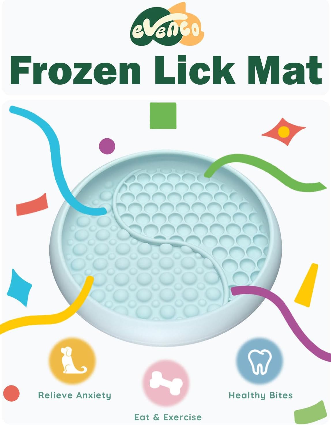 Slow Feeder Bowl Bundle: Mint Green Frozen Lick Mat (8.0" x 1.4") + Pink Starry Sky Feeder (5.3" x 3.7"), Freeze-Friendly Lick Bowl with Suction Cups for Enrichment and Anxiety Relief