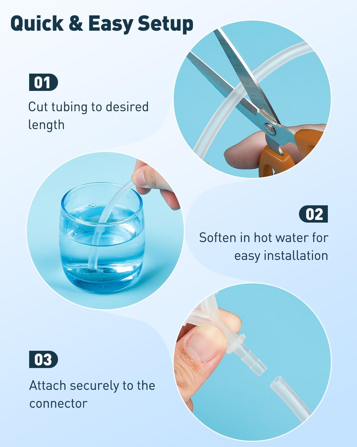 Pawfly 8 Pcs Aquarium Airline Tubing Connectors, 3/16" Airline Y Connector Splitter for Air Pump Tubing, 3 Way Hose Connectors, Plastic Barbed Hose Fittings for Fish Tank